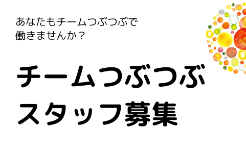 チームつぶつぶスタッフ募集 2021